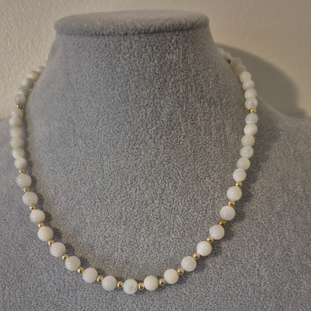 Mother of Pearl Choker & Braclet FACETED